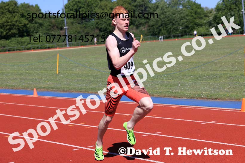 Mens under-17s 400 metres 2025 North Eastern Track and Field Champs., Shildon, County Durham. Photo: David T. Hewitson/Sports for All Pics